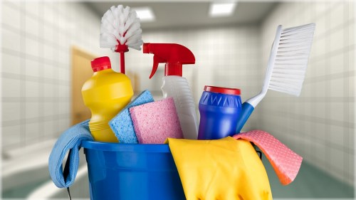 Professional cleaners working in a Richmond home living room