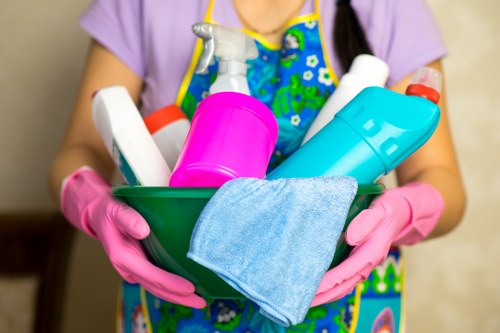 Worker safety and ethical cleaning practices illustration