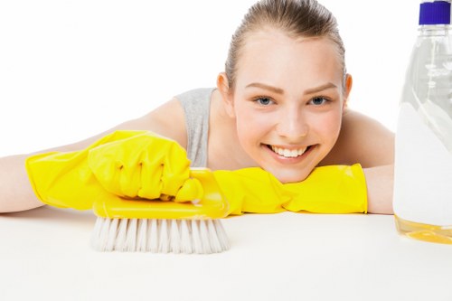 Cleaning team handling access challenges in a Richmond property