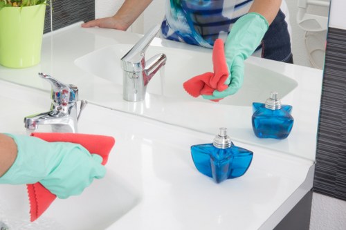 Recycling separation during a deep cleaning service with borough-aware waste sorting