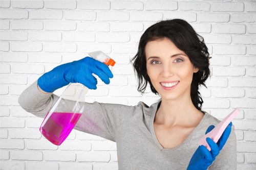 Cleaning team handling a Richmond apartment with careful access