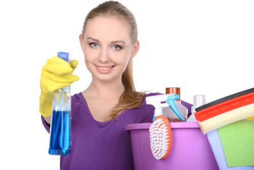 Commercial oven cleaner in Richmond servicing a busy kitchen