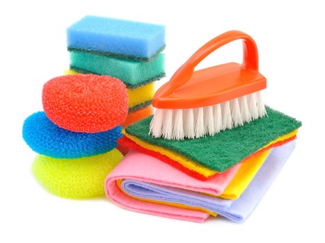 Deep cleaning process removing dust and buildup in a living space